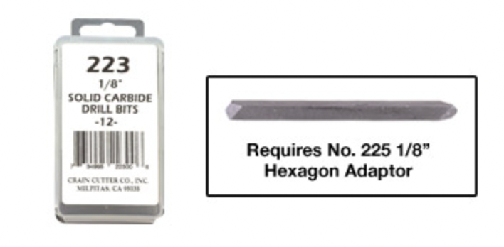 1/8" Solid Carbide Drill Bit