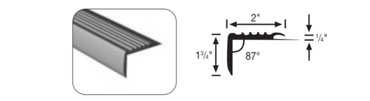 1/4" Undercut Carpet Nosing 204