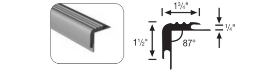1/4" Double Undercut Stair Nosing 206